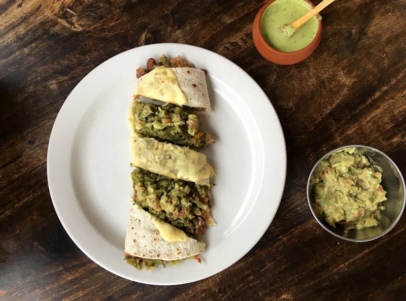 Crispy Fish Tacos with avocado cream